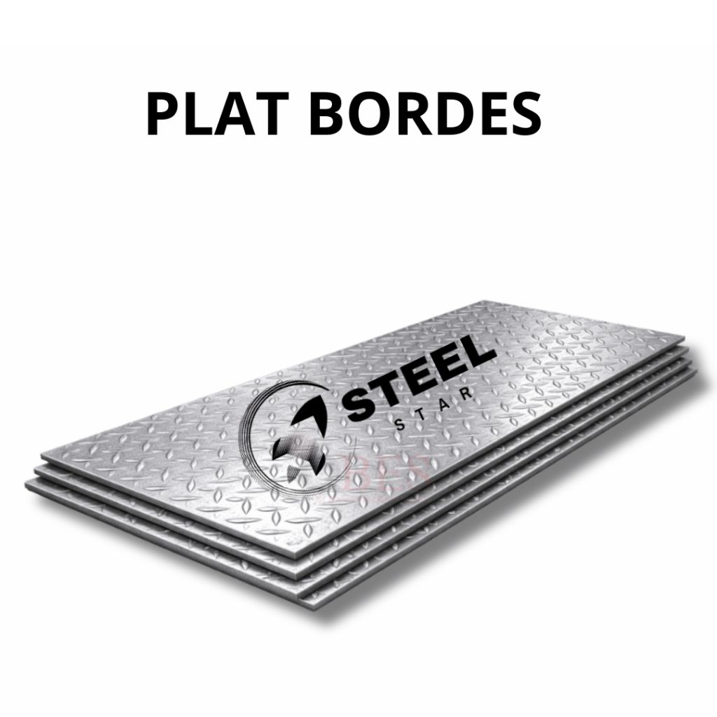 Plat Besi Bordes - 0.8MM x 4' x 8' Feet - Besi Bordes