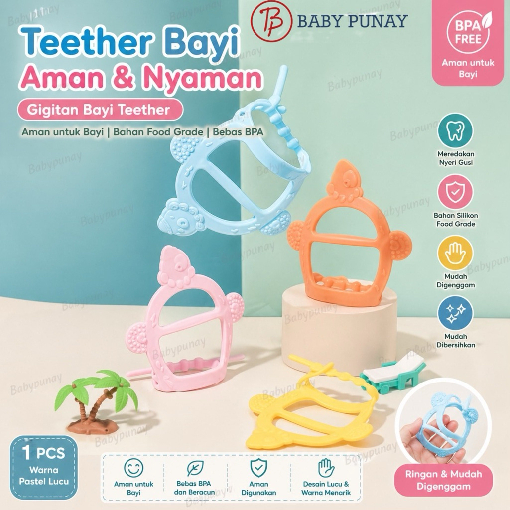 Teether bayi/Gigitan bayi teether/Teether gelang teether BPA Free/Teether bayi gelanG