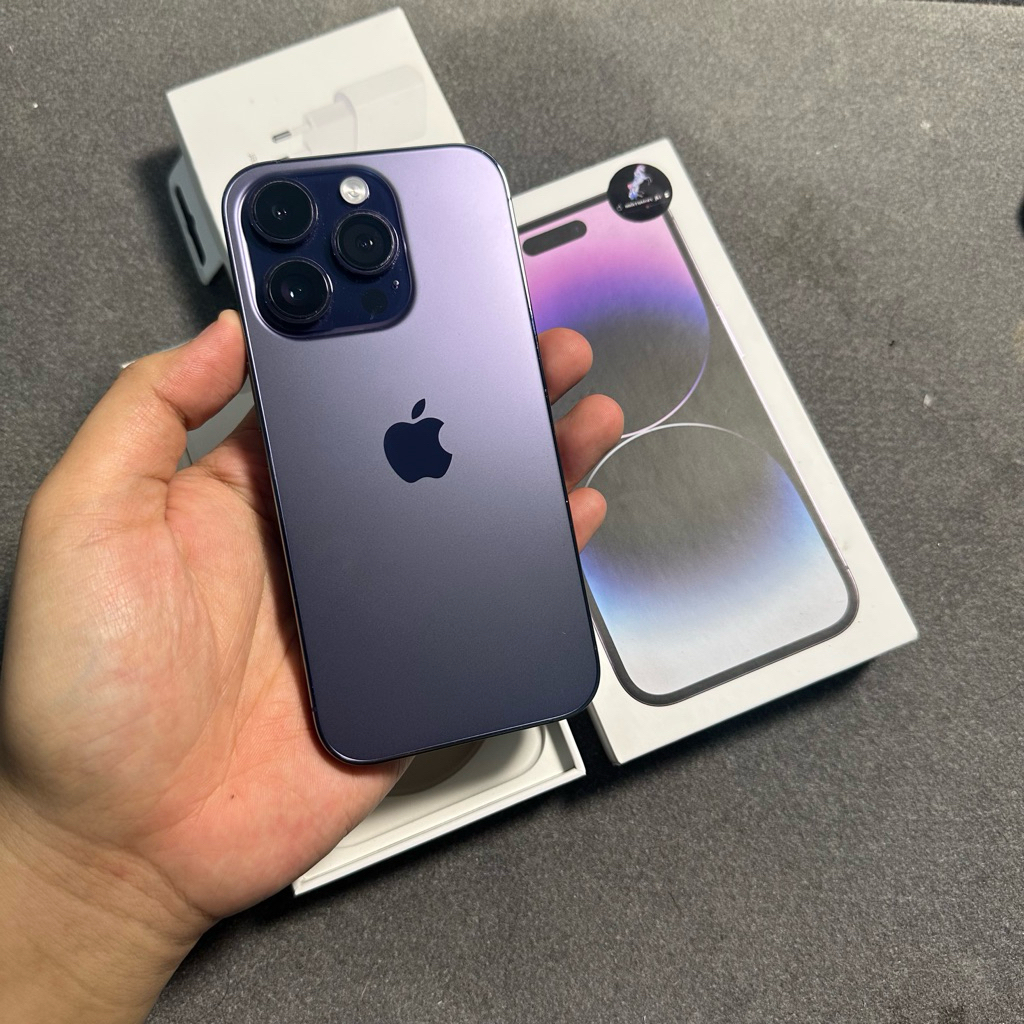 iphone 14 pro 256 gb resmi ibox purple+ adapter 20w apple