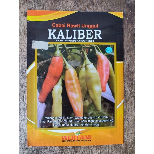 Benih cabe KALIBER 10gram, benih cabai rawit unggul kaliber wijitani,cabe setan
