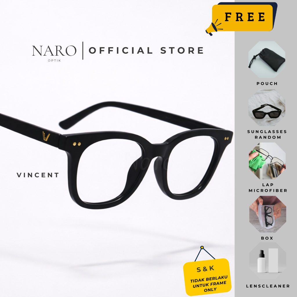 NARO Frame Kacamata Vincent Kotak Besar