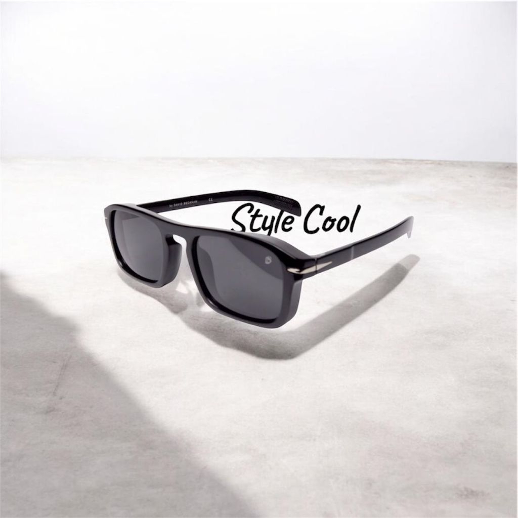 Kacamata Hitam 7004 UV400 Anti-UV, Desain Persegi Panjang Unisex