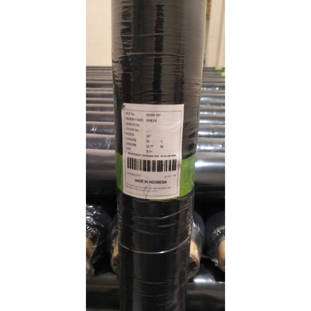 kain sipon jetblack (1 roll) untuk nikob/cadar, puring dll