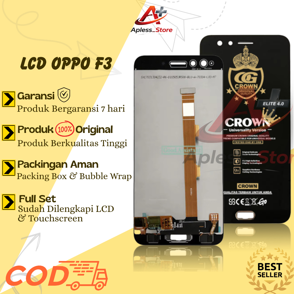 LCD OPPO F3 - OPPO F3 ORIGINAL LCD TOUCHSCREEN 1SET COMPLETE FULLSET