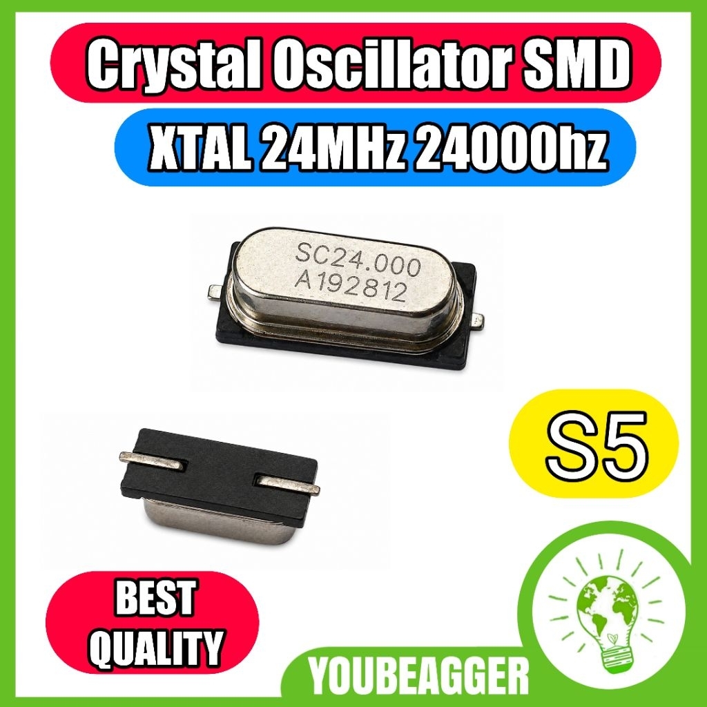 Crystal Oscillator SMD 24MHz PiXTAL 24.000MHz Quartz Oscillator