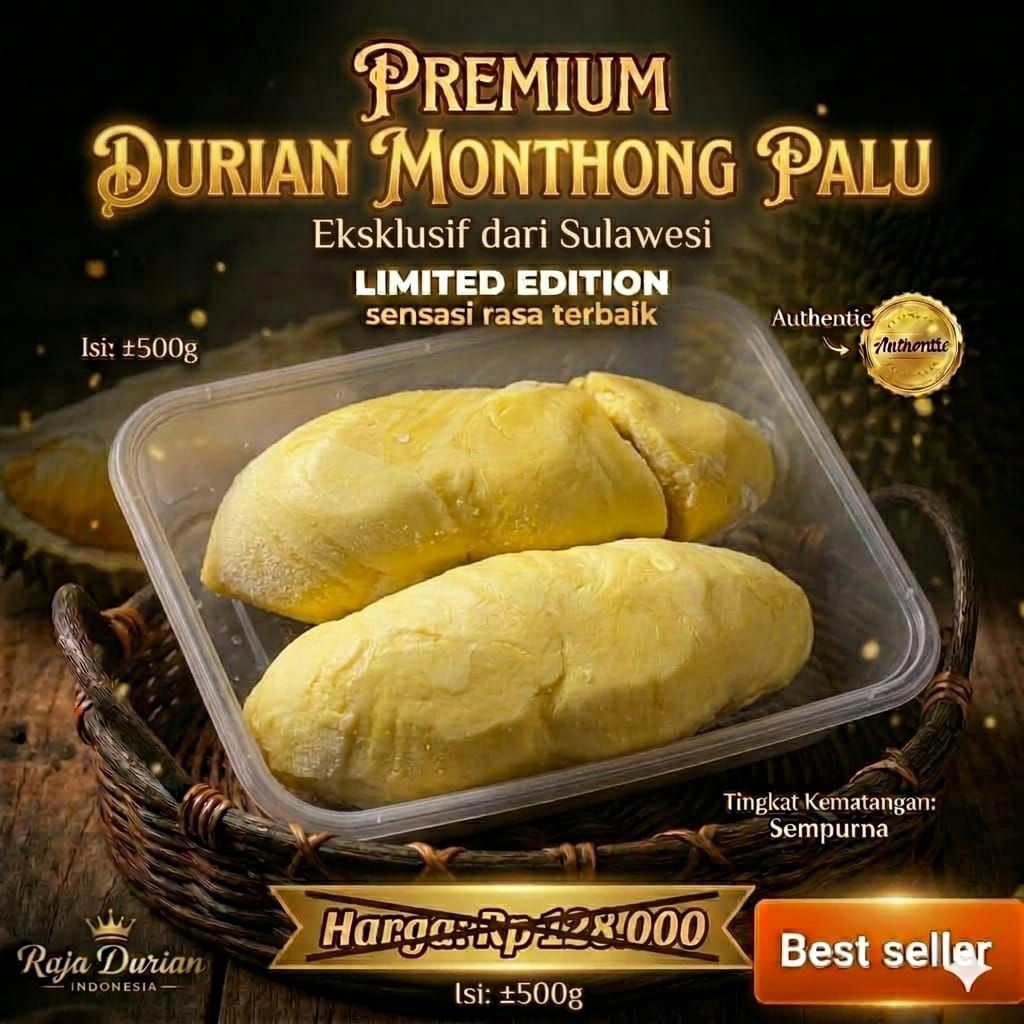 Durian kupas/DURIAN MONTONG PALU/DURIAN KUPAS /PREMIUM No. 1 RDI