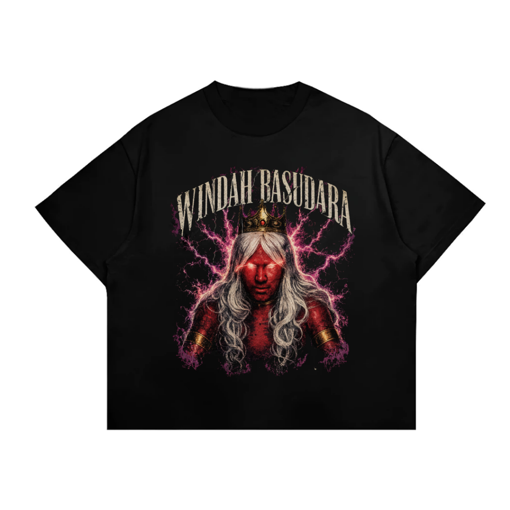 T-SHIRT WINDAH BASUDARA LAPU LAPU BOOTLEG | STREAMER WINDAH BASUDARA | KAOS BAJU OVERSIZE HITAM | PR