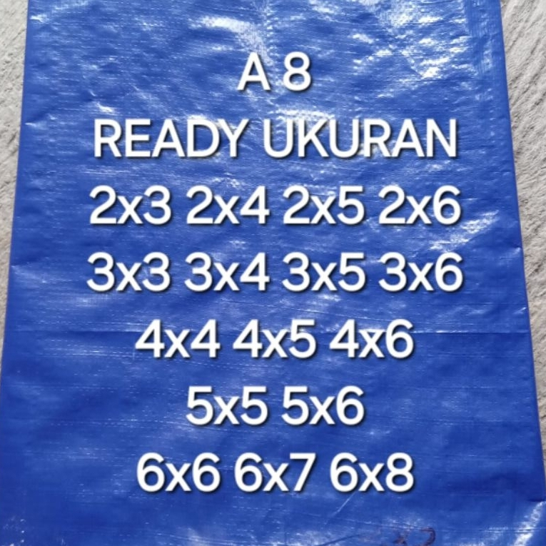 Terpal Tenda 6x8 A8 Terpal Jemur Padi Terpal Kolam Ikan