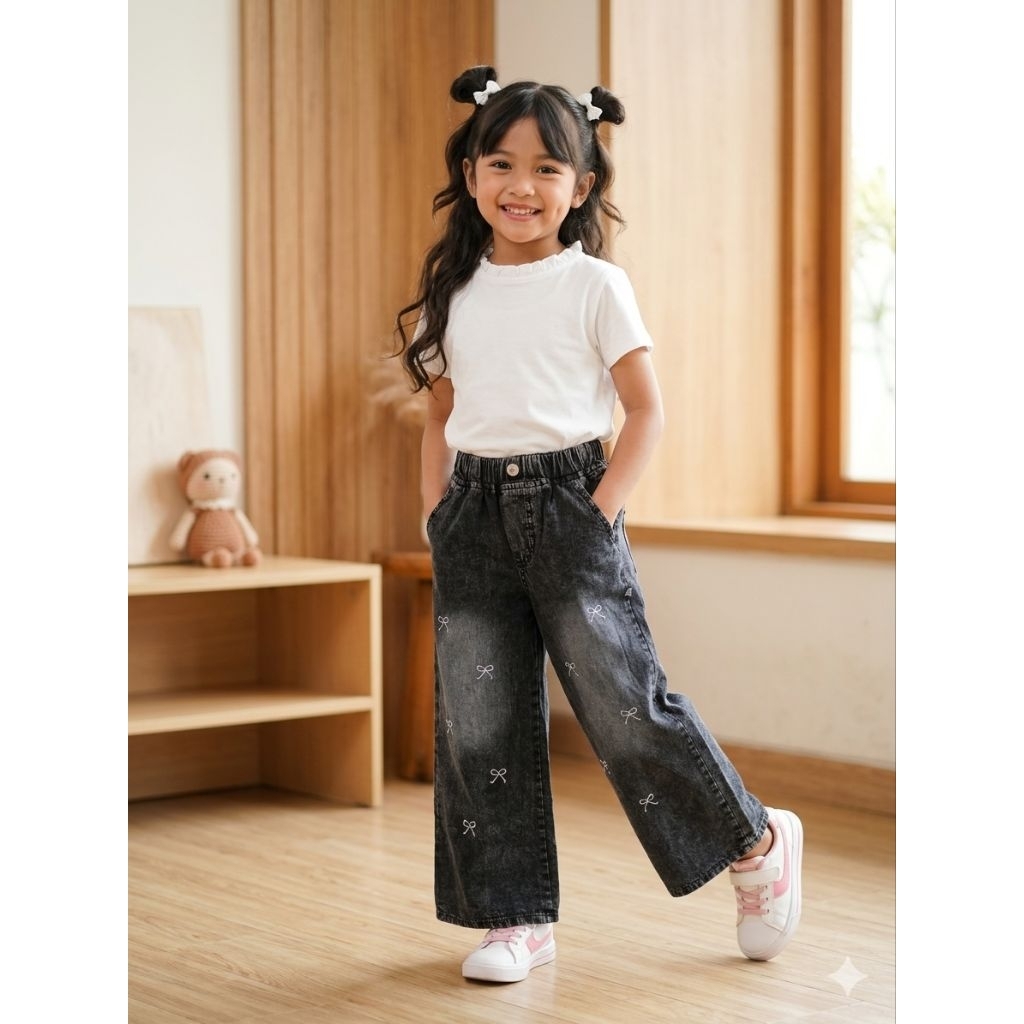 CELANA JEANS SKENA ANAK PEREMPUAN USIA 4-12 TAHUN