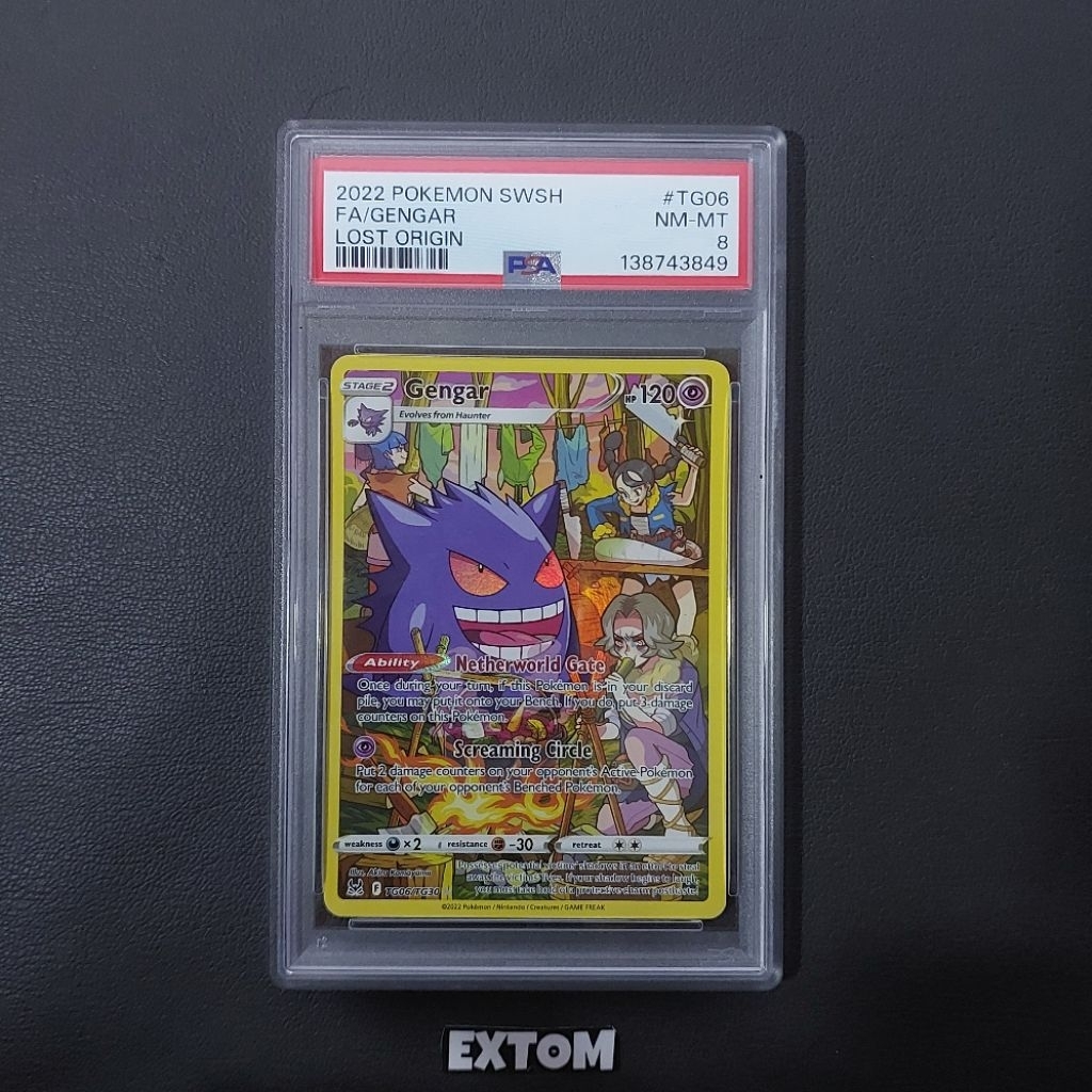 Kartu Pokemon TCG PSA 8 Gengar Lost Origin ENG