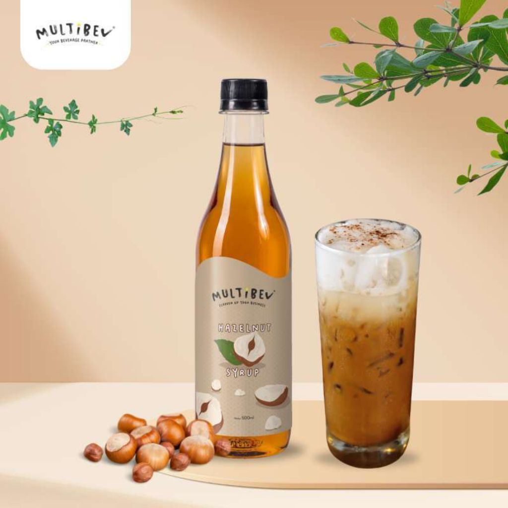 Multibev syrup Hazelnut 500ML - syrup Hazelnut - Sirup hazelnut - Sirup minuman rasa hazelnut