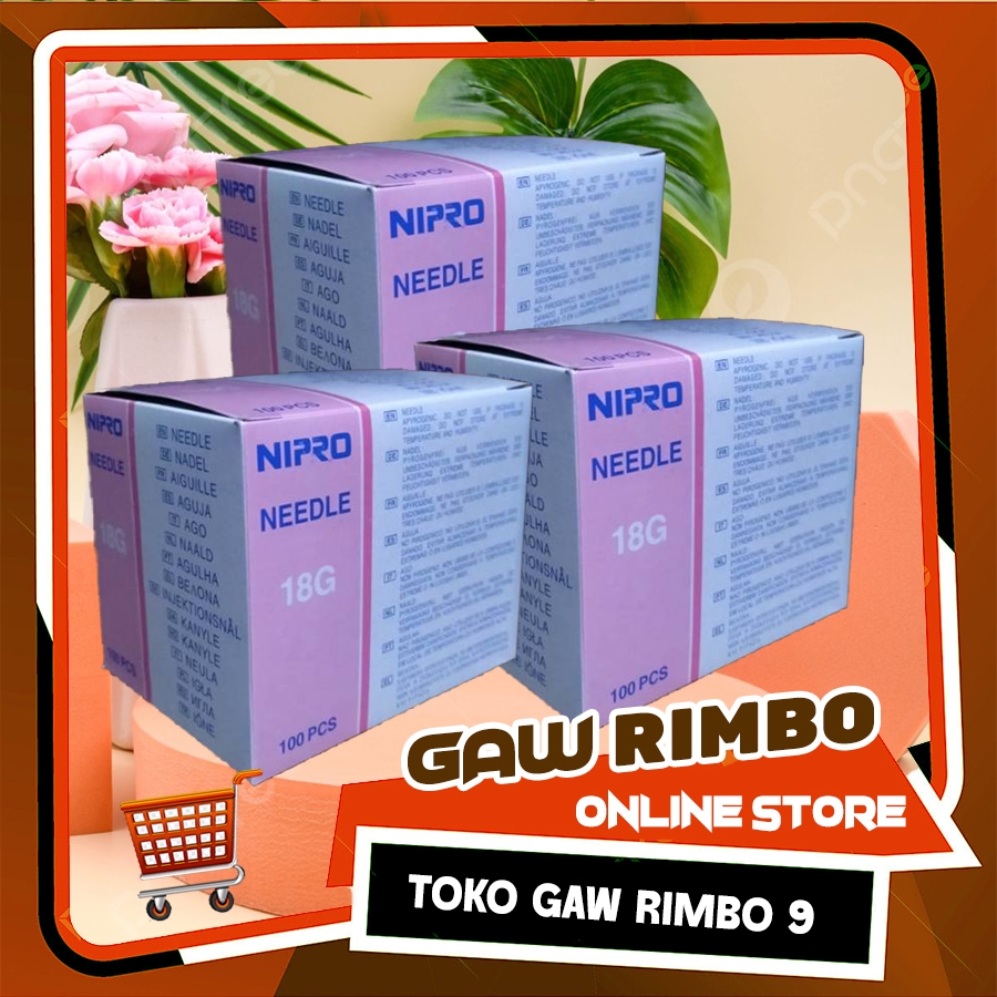 Jarum NIPRO 18G Jarum Fasdu Stainless Tajam Berkualitas