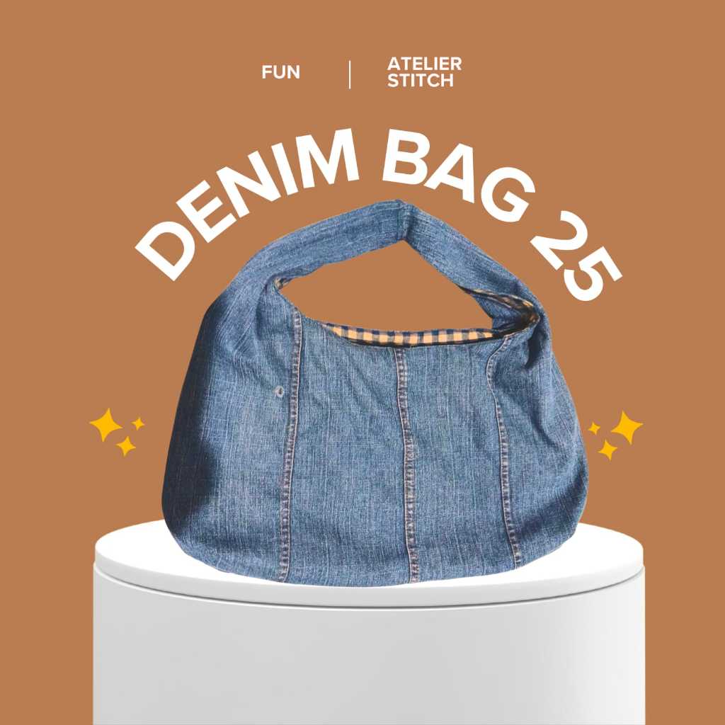 Denim Bag 25 – Tas Jeans Handmade Stylish & Casual (Atelier Stitch)