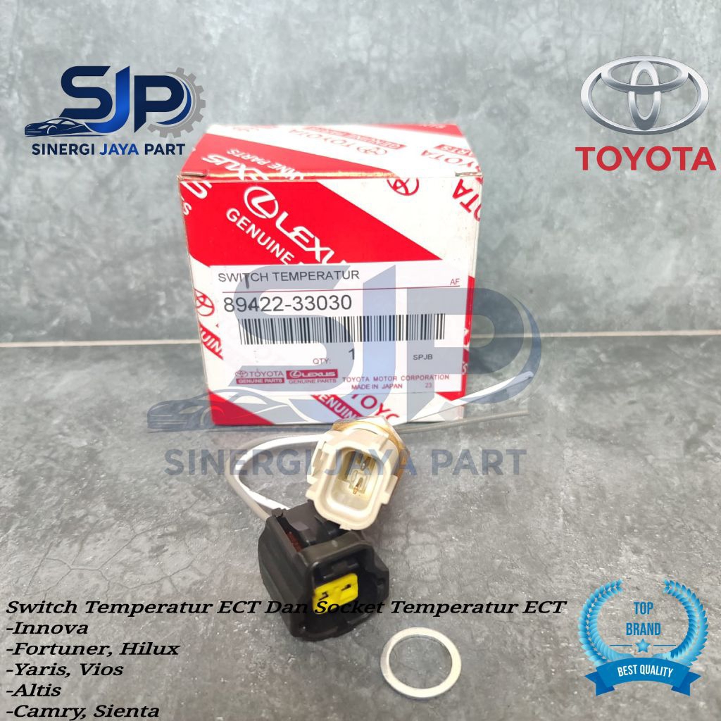 Switch ECT Sensor Temperatur Dan Socket ECT Fortuner Vios Original 2Pin