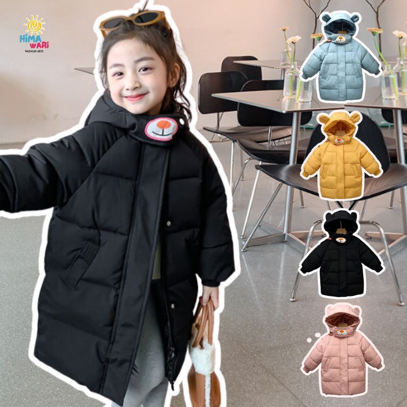 JAKET ANAK UNISEX PARISSE AKSEN TELINGA BERUANG LENGAN PANJANG OUTFIT WINTER PREMIUM