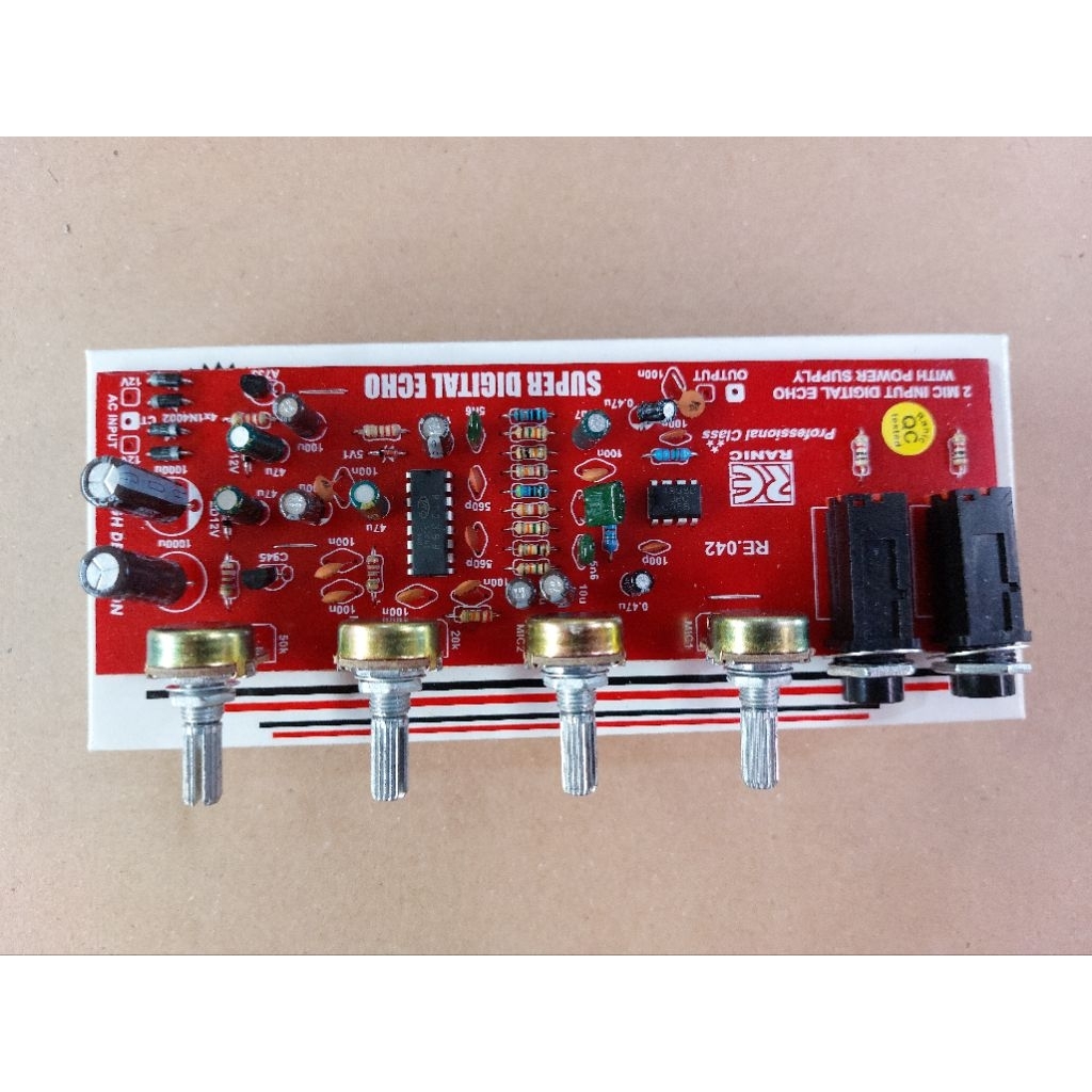 Kit Echo Delay 2 Mic Plus Regulator Soket Mic Super Digital Echo