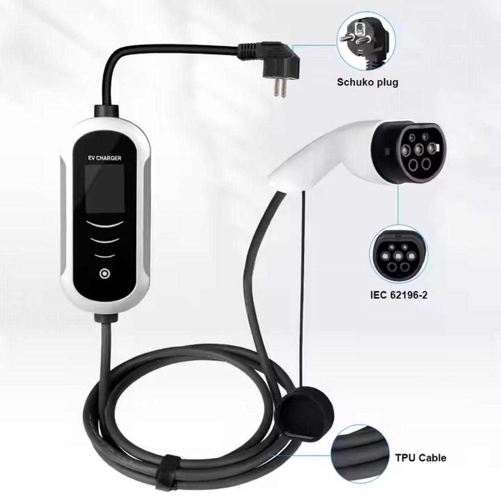 Portable Charger EV/Charger Mobil Listrik Gocean 3.5kWh 16A 1Fasa Type2 Garansi 1Tahun untuk AION UT