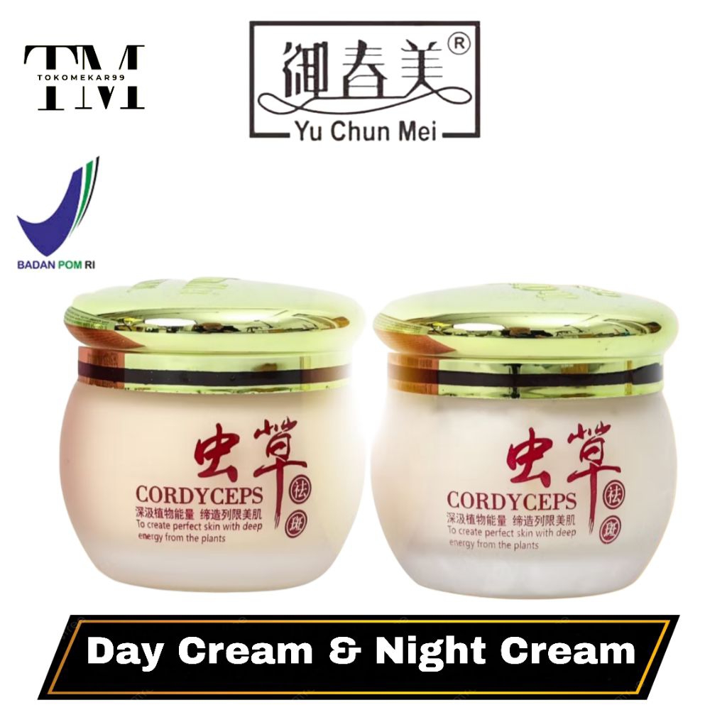[BPOM ORIGINAL LOKAL] YU CHUN MEI Cordyceps Lightening Day & Night Cream Set