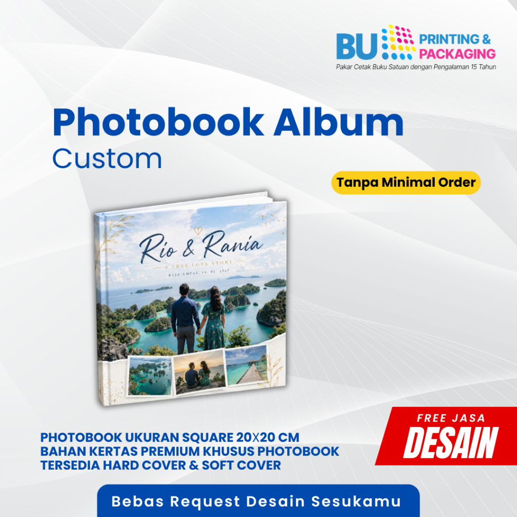 Photobook Album Custom | Cetak Album Foto Satuan | Photobook Square | Hardcover & Softcover