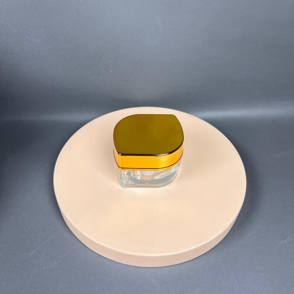 POT ACRYLIC DAUN 10 GR GOLD -  / POT CREAM 10 GRAM DAUN / POT ACRYLIC 10 GRAM IMPORT / KEMASAN SKINC