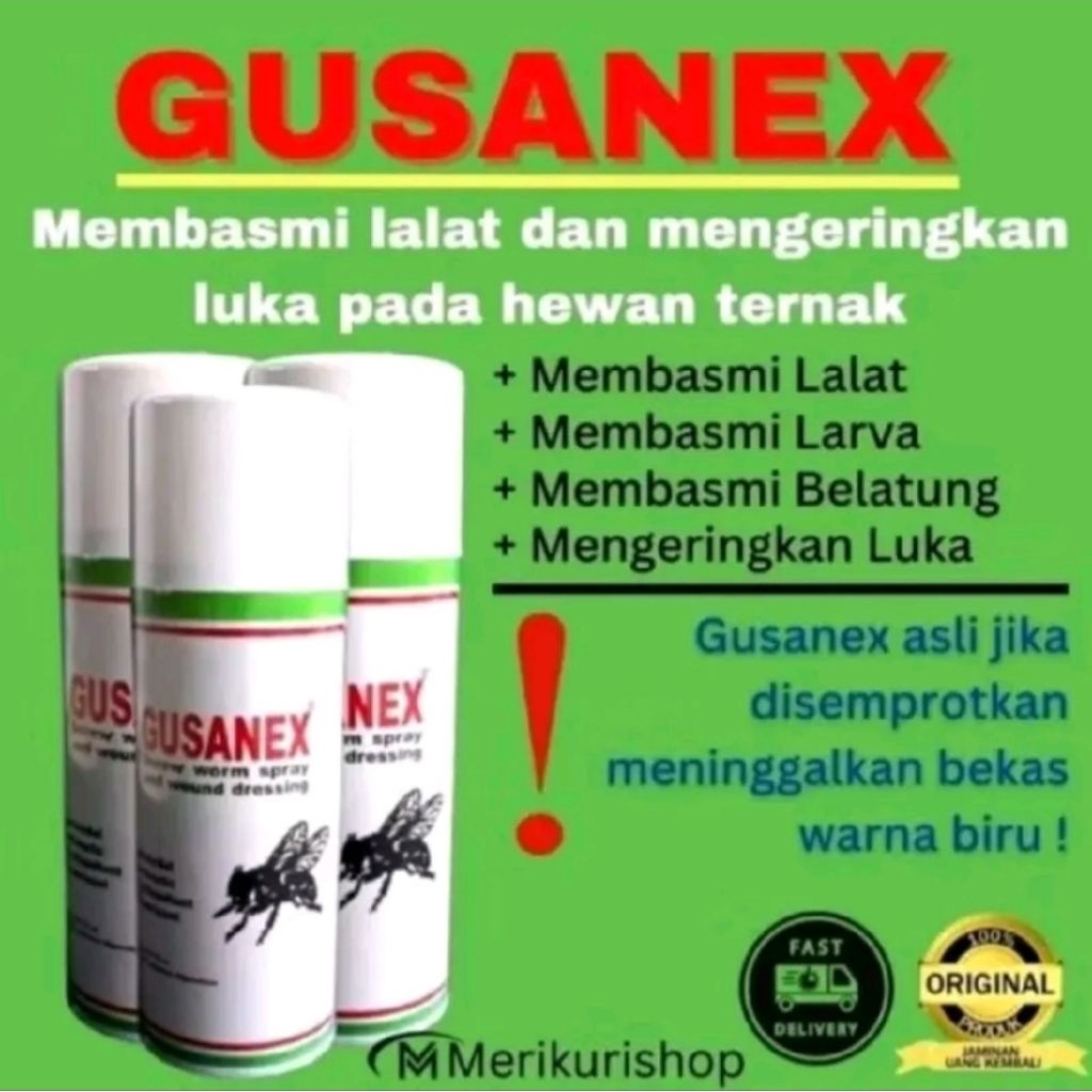 obat hewan ternak gusanex spray untuk luka hewan anti lalat pmk