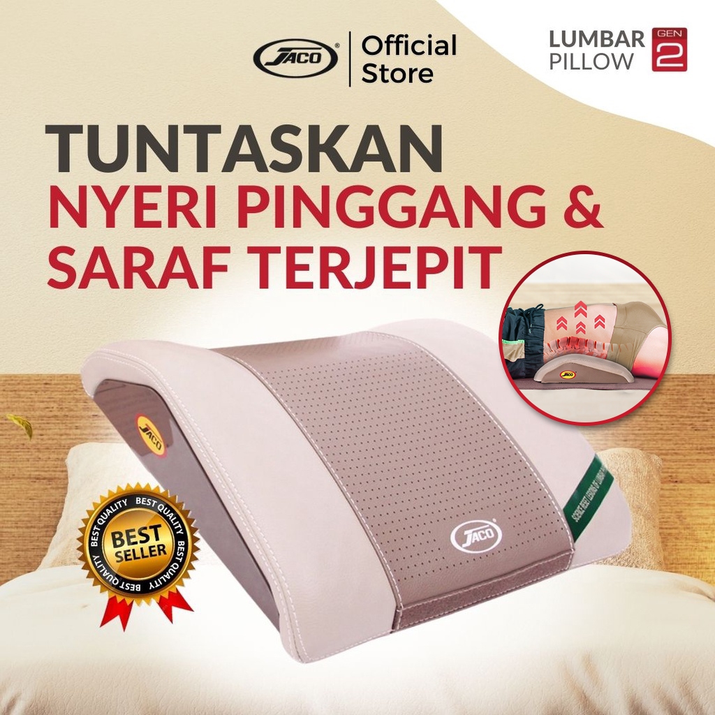 Jaco Lumbar Pillow Alat Terapi Nyeri Sakit Pinggang Tulang Belakang Saraf Terjepit Syaraf Kejepit