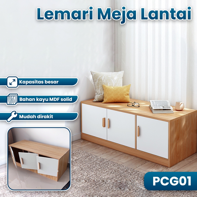 Lemari Pakaian Kabinet Kayu Lemari Penyimpanan Kecil Meja Lantai Multifungsi Kualitas Premium