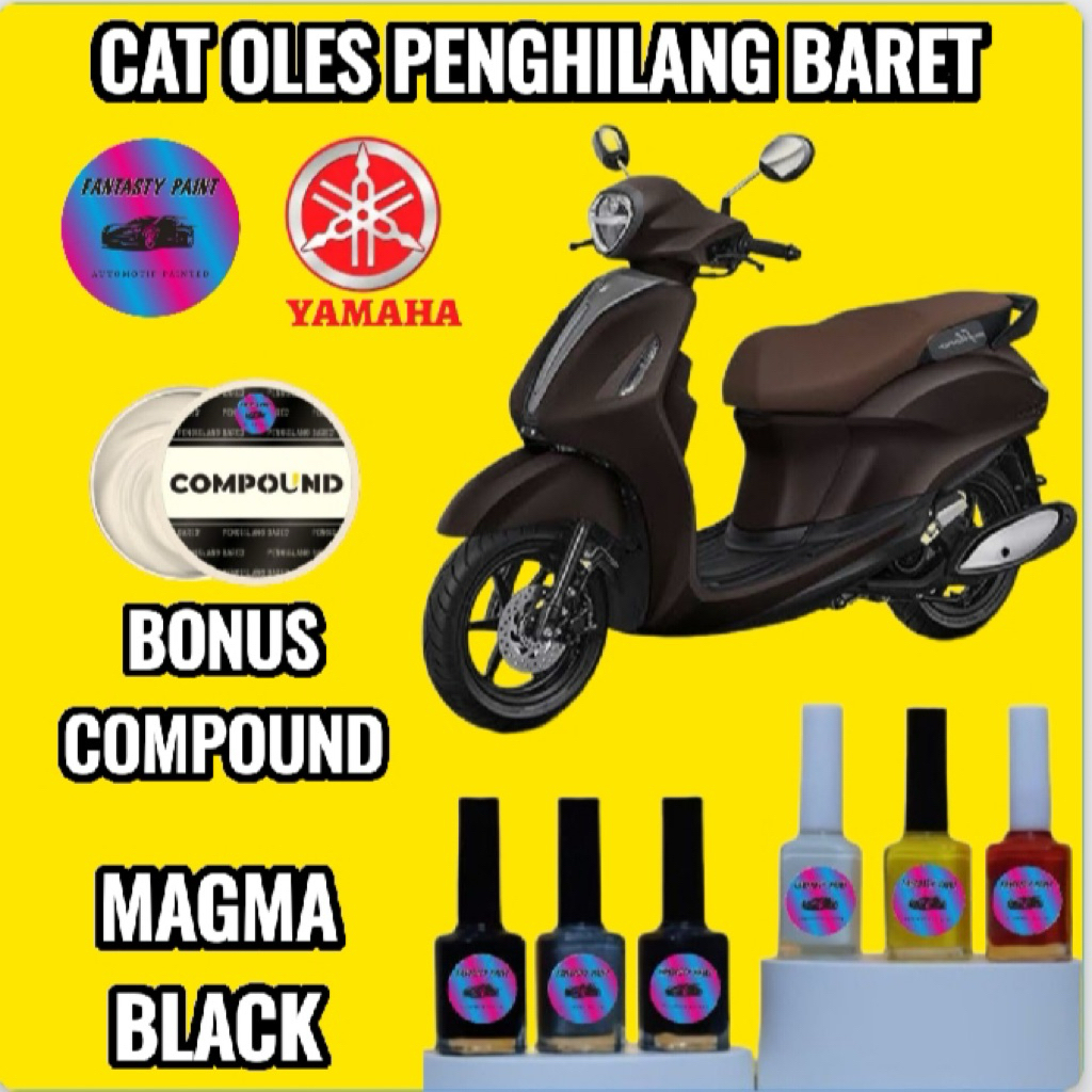 CAT OLES PENGHILANG BARET MOTOR YAMAHA GRAND FILANO HYBIRD 2026 NEW MAGMA BLACK ELIXIR DRAK SILVER W