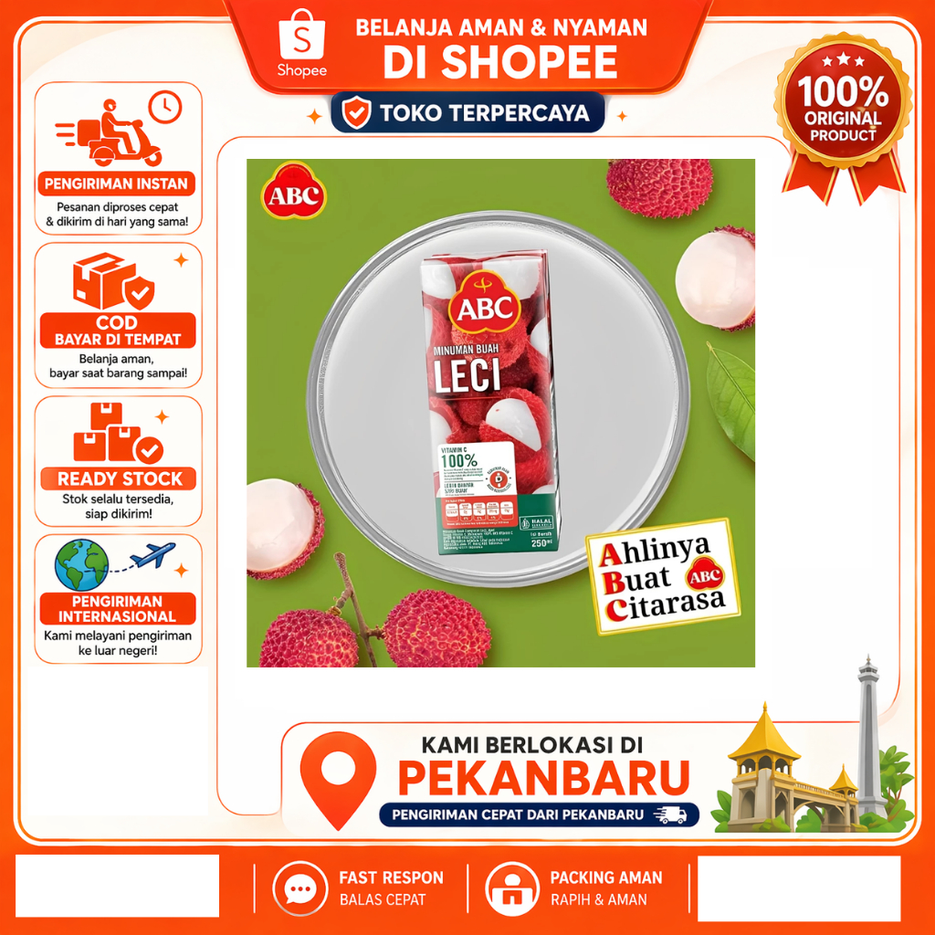 [SDW] pekanbaru/250ml ABC Minuman Rasa Buah Leci