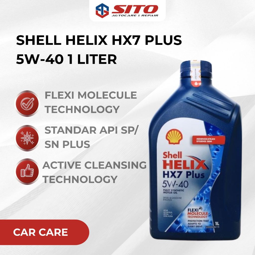 SHELL HELIX HX7 PLUS 5W-40 - OLI MOBIL 1 LITER ORIGINAL