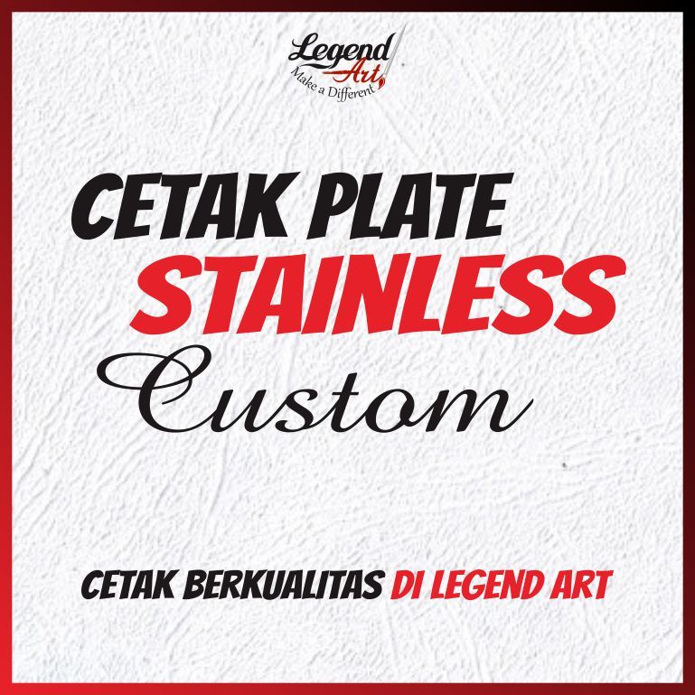 Plat stainless etching / Plate sign name custom