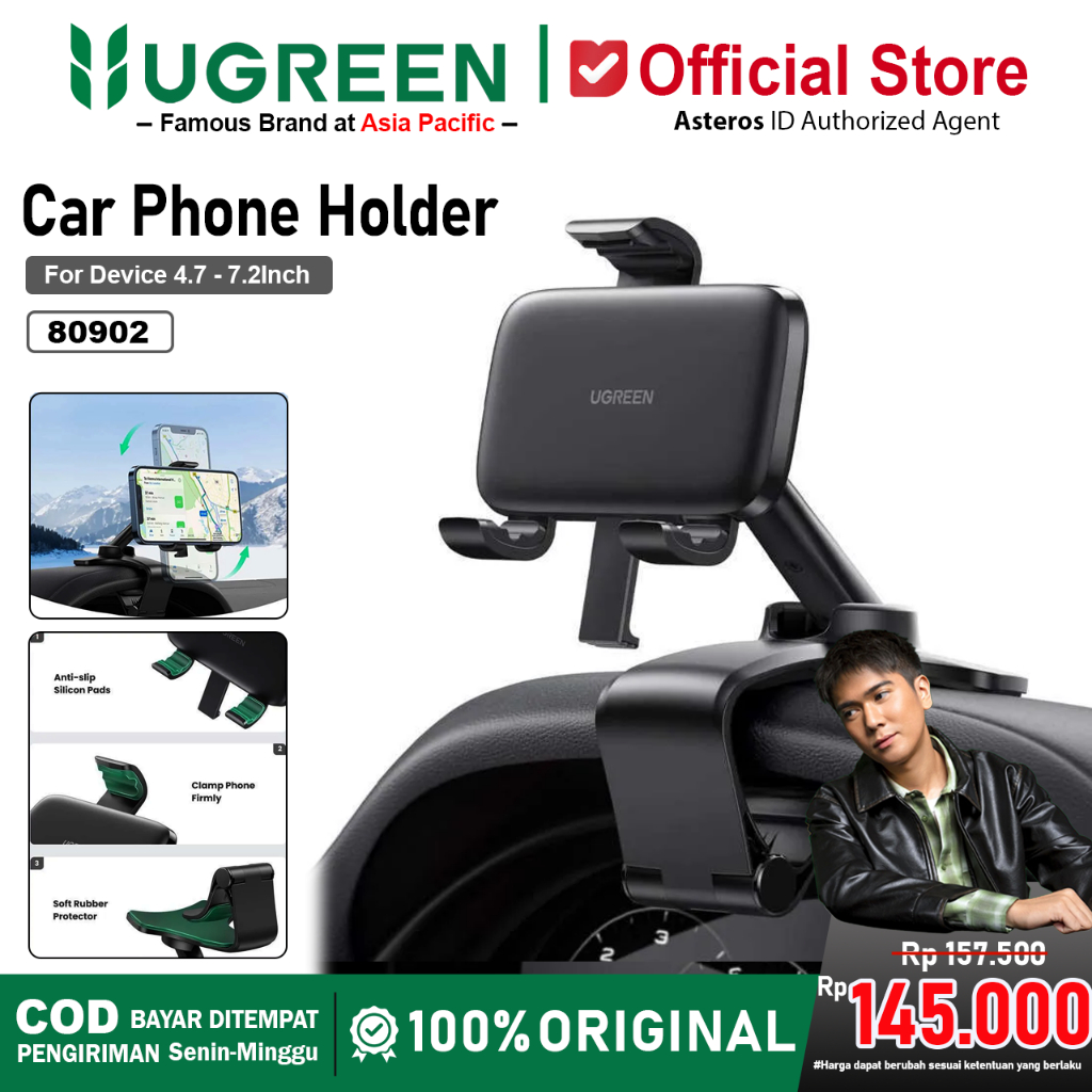 UGREEN Car Mount Holder Speedometer Mobil Phone Stand Holder 7.2Inch Max 80902