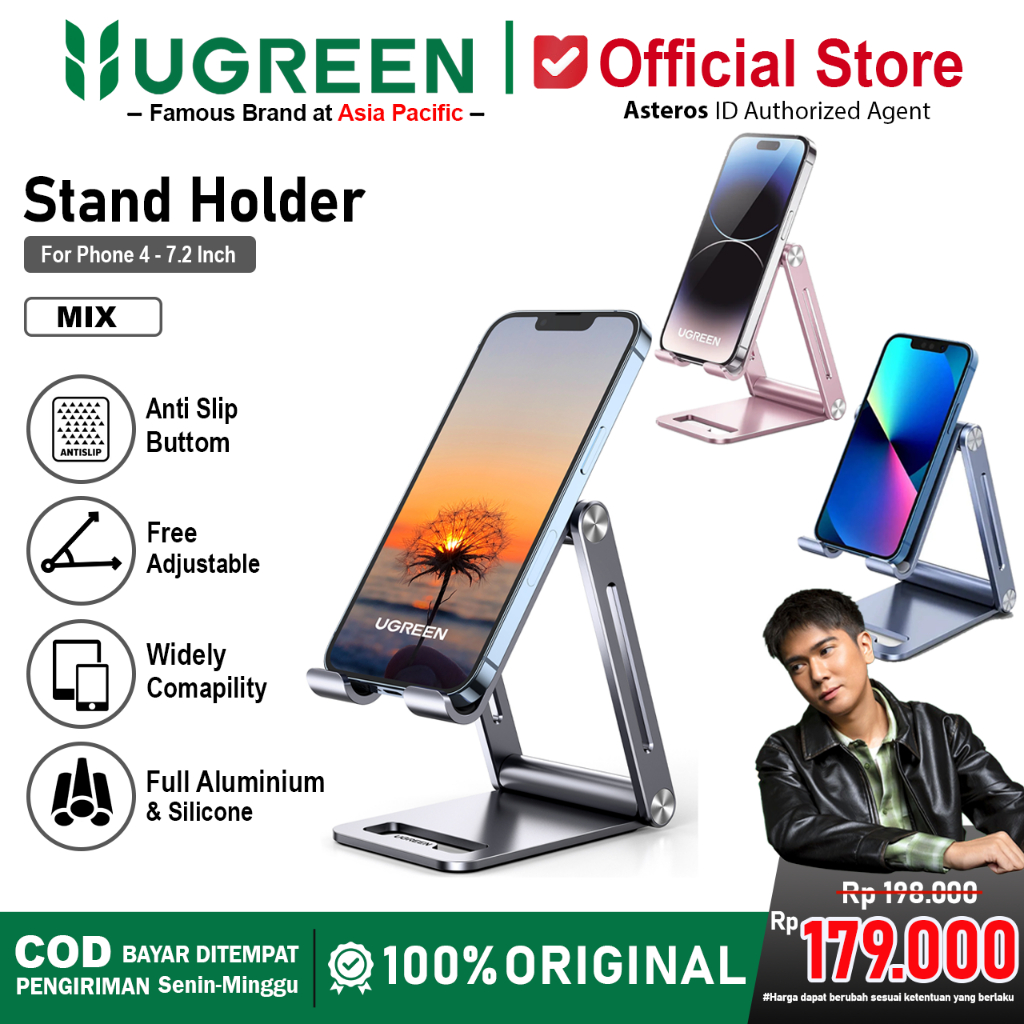 UGREEN Stand Holder Full Aluminium Dudukan HP Tablet Laptop 80708