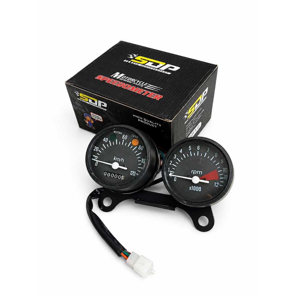 Speedometer CB125 SDP Set (Spedo + RPM) – Full Set Meter Motor Klasik Universal Retro