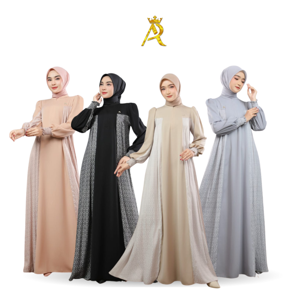 Ready stok Baju Couple Lebaran 2026 Set Couple Gamis Eticha Dress By Arrafi