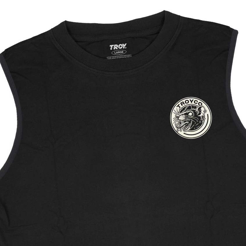 Troy Company Kaos Singlet Pria Hitam - Coad Singlet Sleeveless Black TS 3607