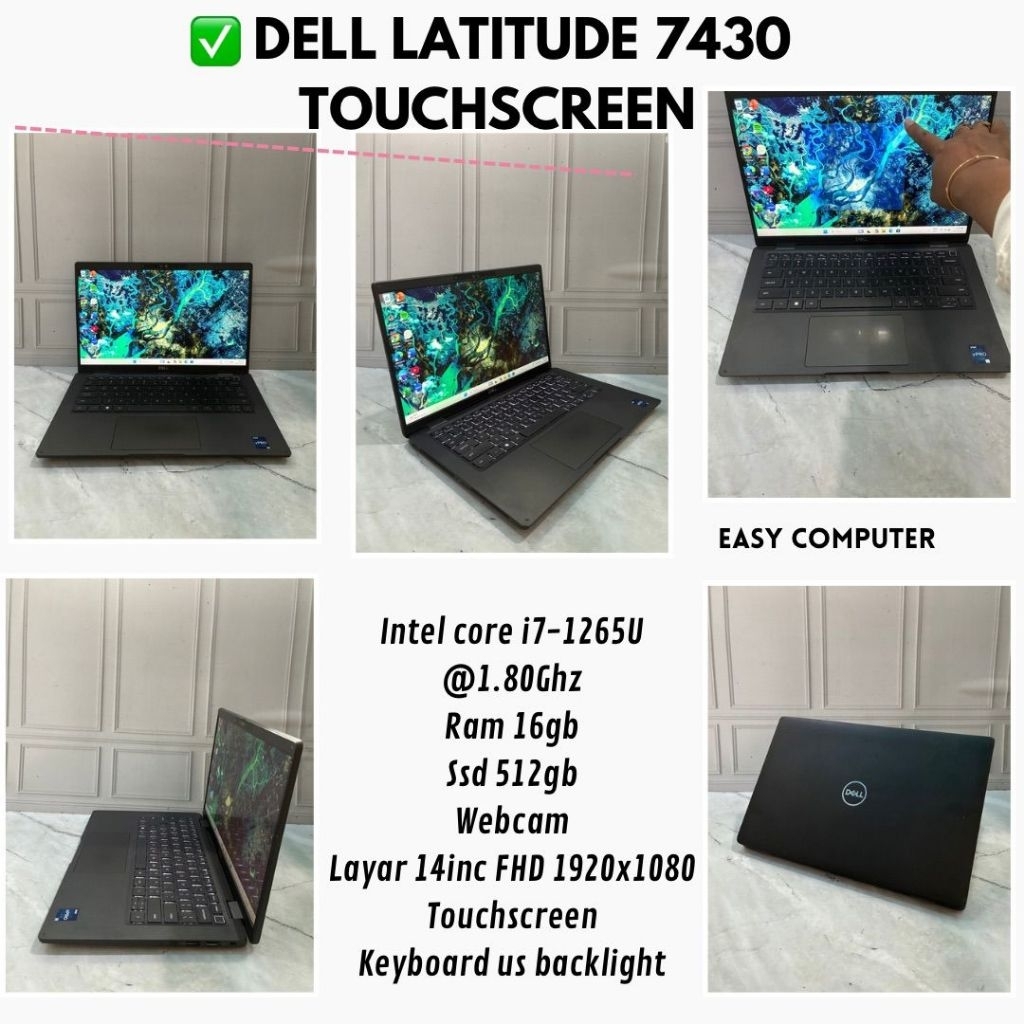 Dell Latitude 7430 core i7 gen 12 ram 16 gb ssd 512 gb touchscreen