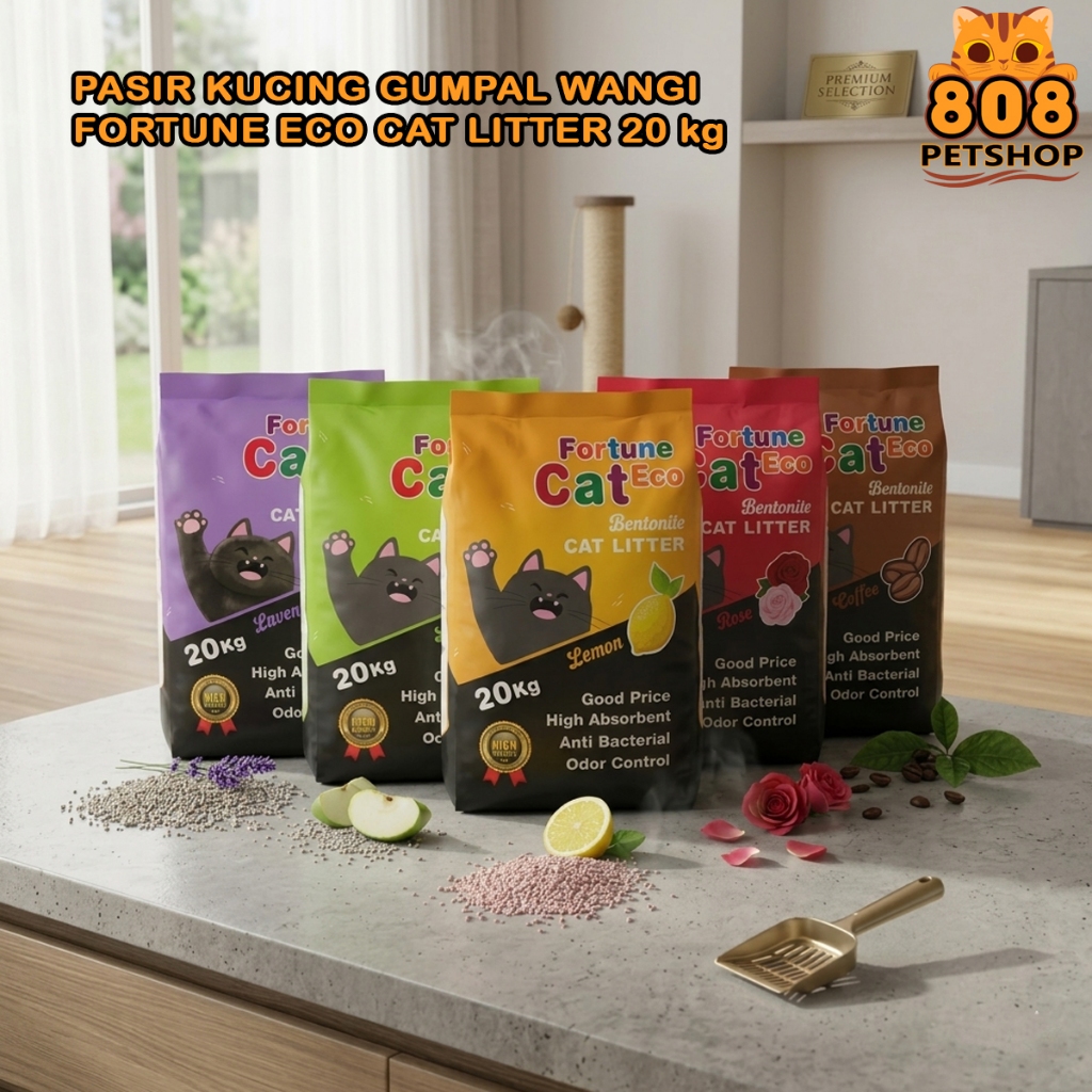PASIR KUCING GUMPAL WANGI FORTUNE CAT 20kg / FORTUNE CAT 20KG