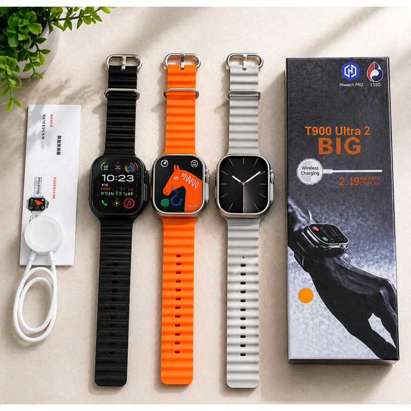 SMART WATCH T900 ULTRA | Layar 2.09” HD | 49MM Sport Style | Ultra Big Screen | Wireless Charging | 