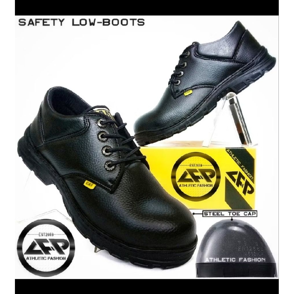 safety pendek Pria, Sepatu safety pendek Pria, CAT. (Ada besi)