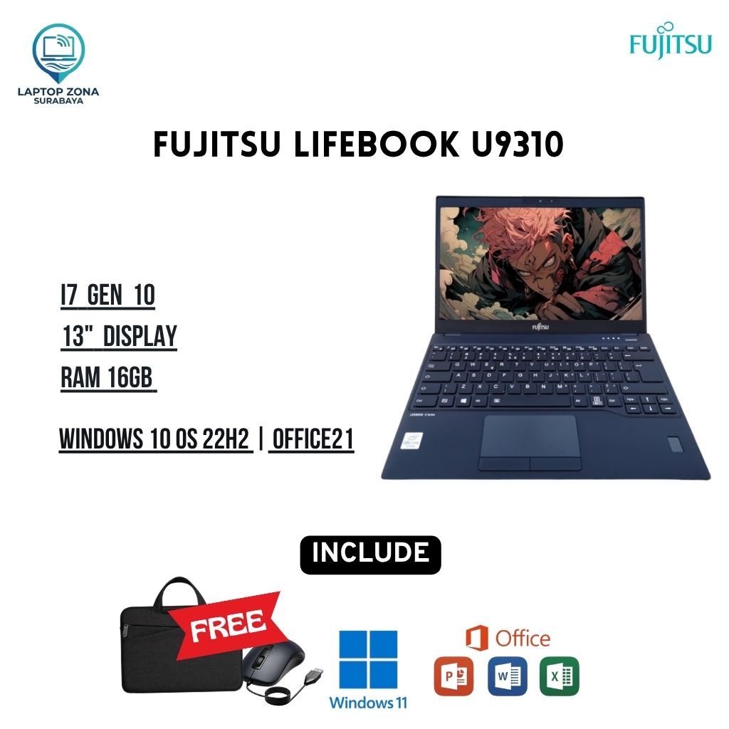 Fujitsu Lifebook U9310 Core I7 Gen 10 RAM 16GB SSD 1TB Limited Edition