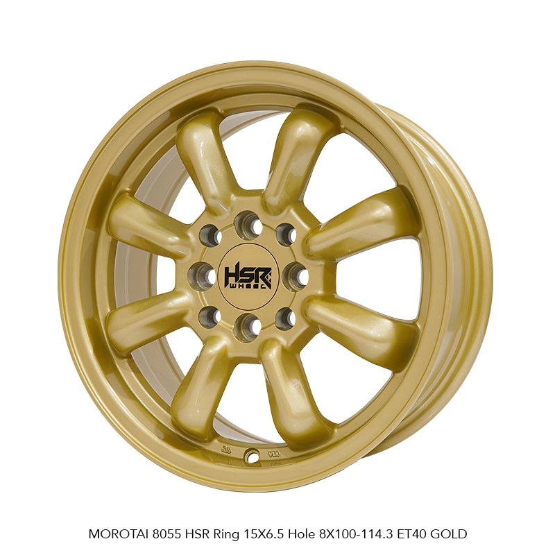 VELG MOBIL R15 HSR MOROTAI 8055 HSR R15X6,5 H8X100-114,3 ET40 GOLD (SUPER SALE) 4 PCS VELG