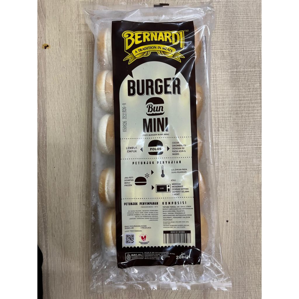 bernardi roti burger mini isi 20