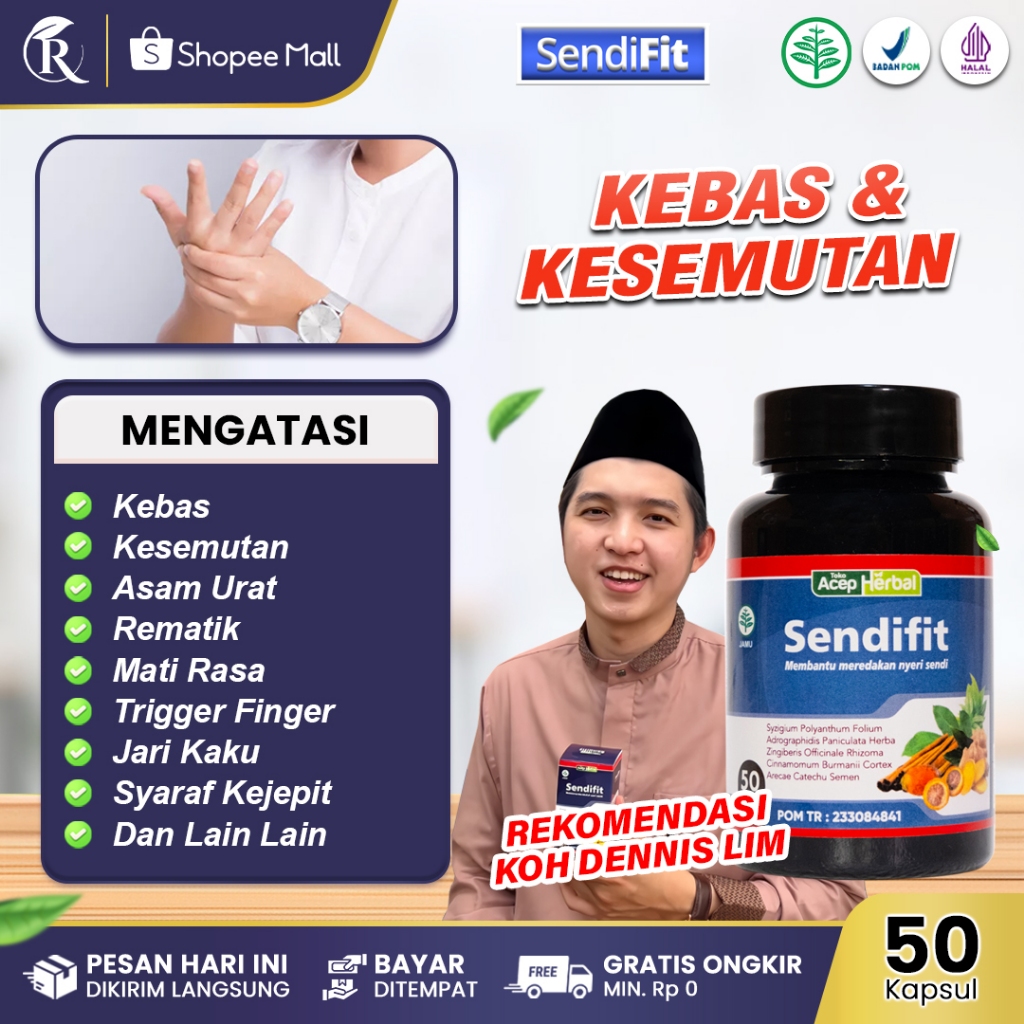 SENDIFIT Obat Kebas Kaki Kebas Dan Kesemutan Tangan Kesemutan Jari Tangan Kebas Telapak Kaki Asam Ur