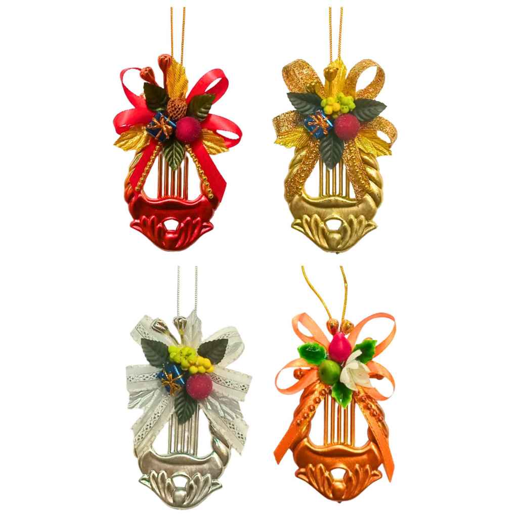 Ornamen Natal Alat Musik Harpa Hias / Gantungan Pohon Natal (HRP 10)