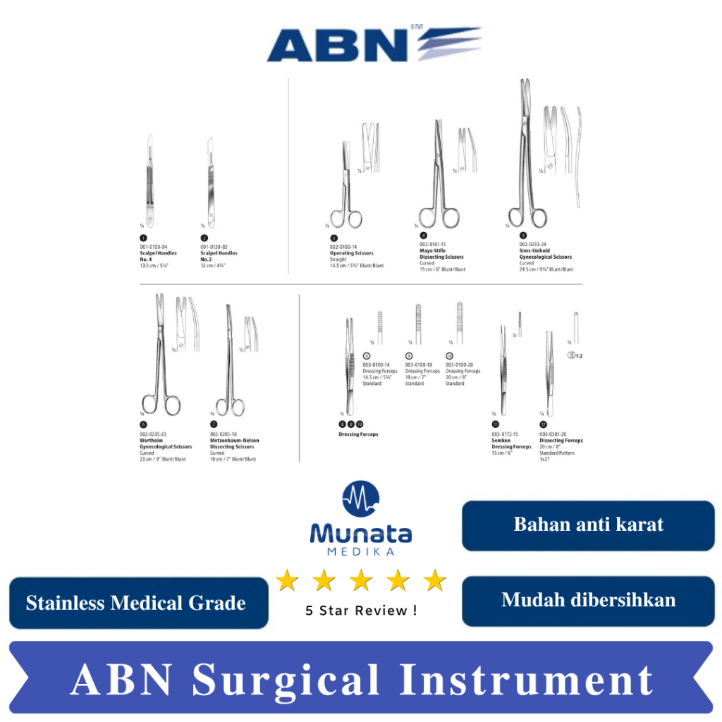 ABN Surgical Instrument Alat Medis Bedah