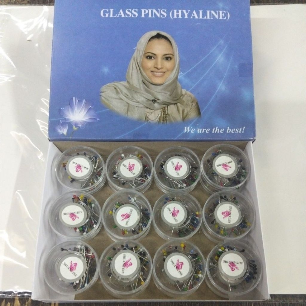 Jarum Pentul Kecil Mika Bulat 1 Box ( 24 mika bulat )