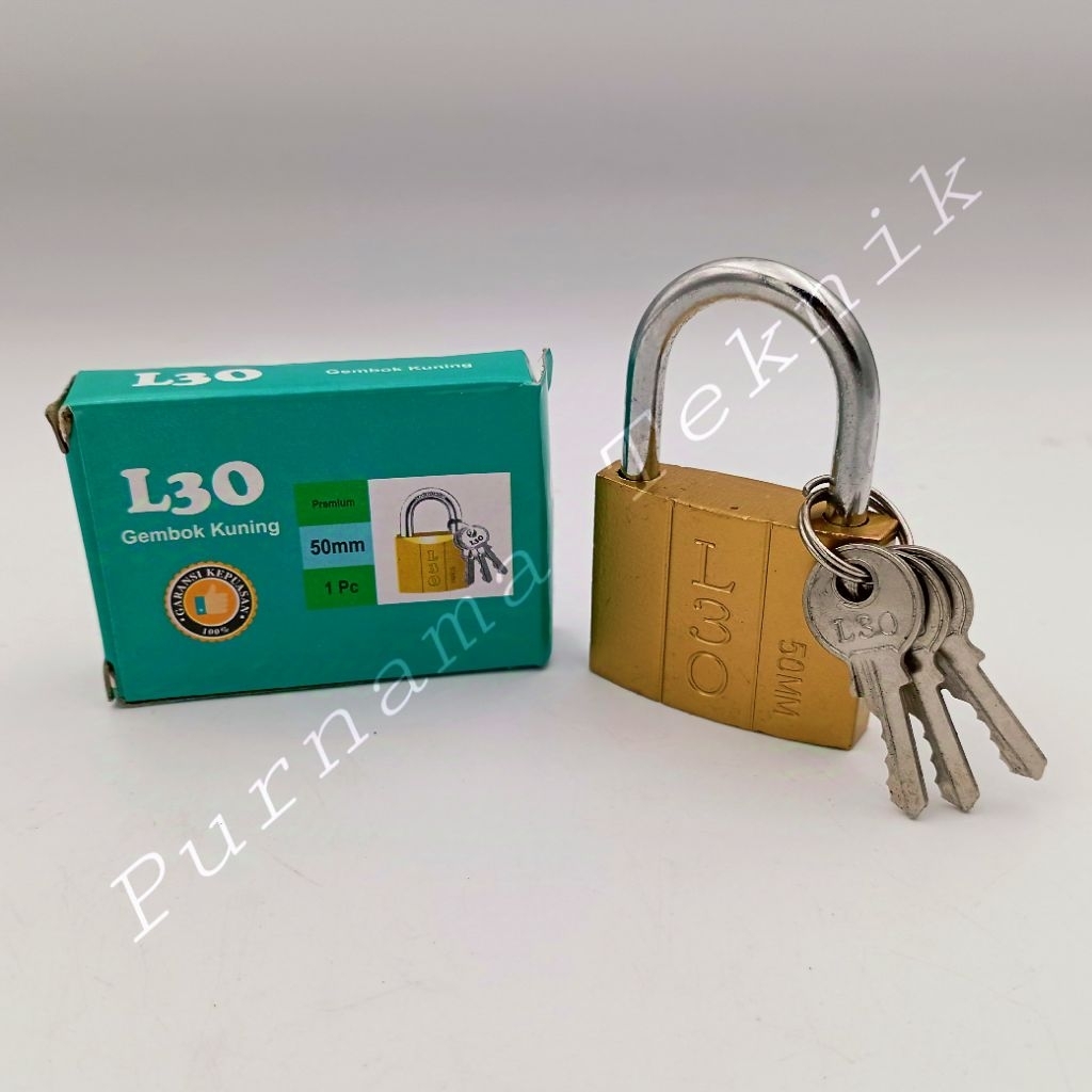 Gembok Kuning 50mm Gembok 50 mm Kuning