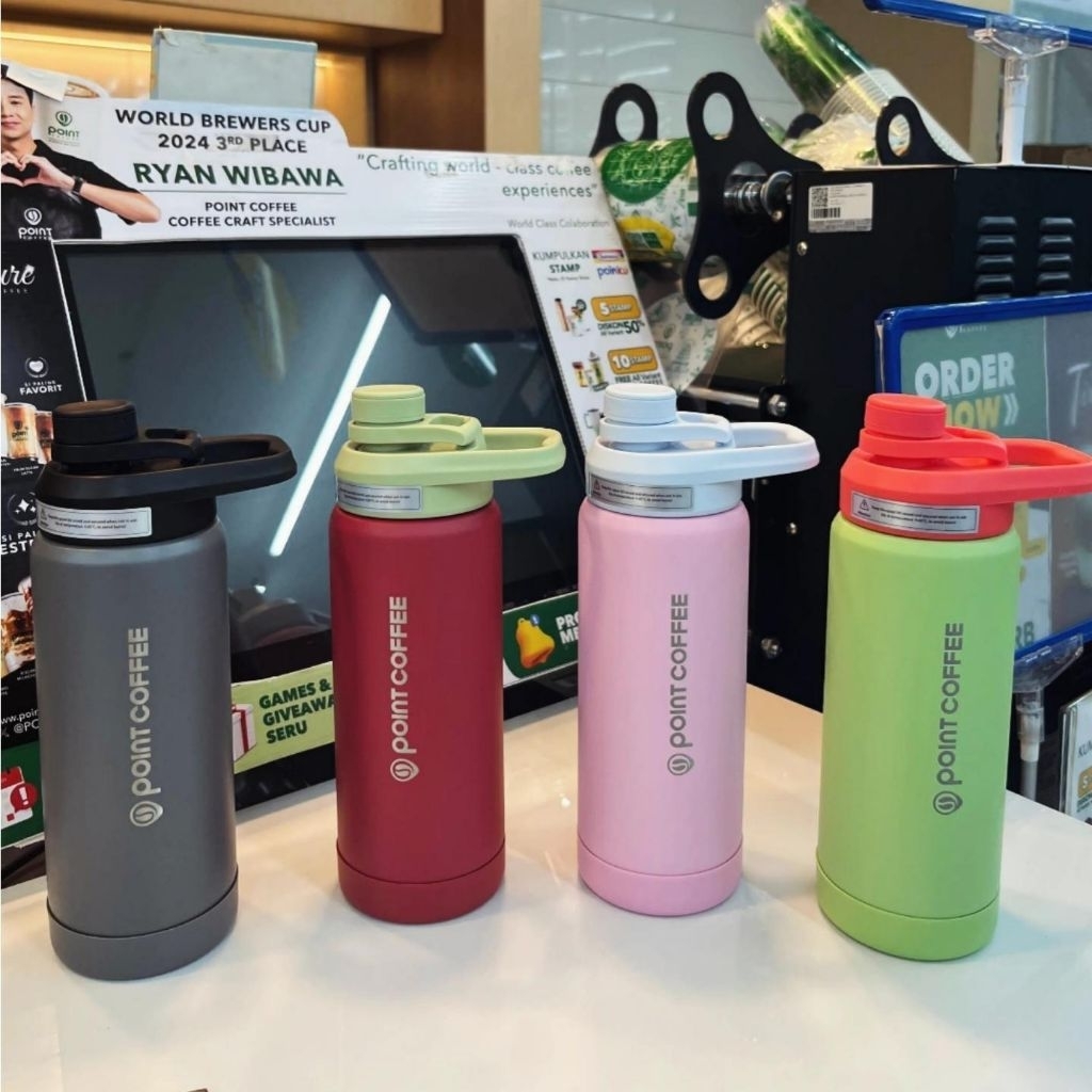 [ ORIGINAL ] Tumbler Premium Point Coffee - Botol Minum Aesthetic Anti -Tumpah