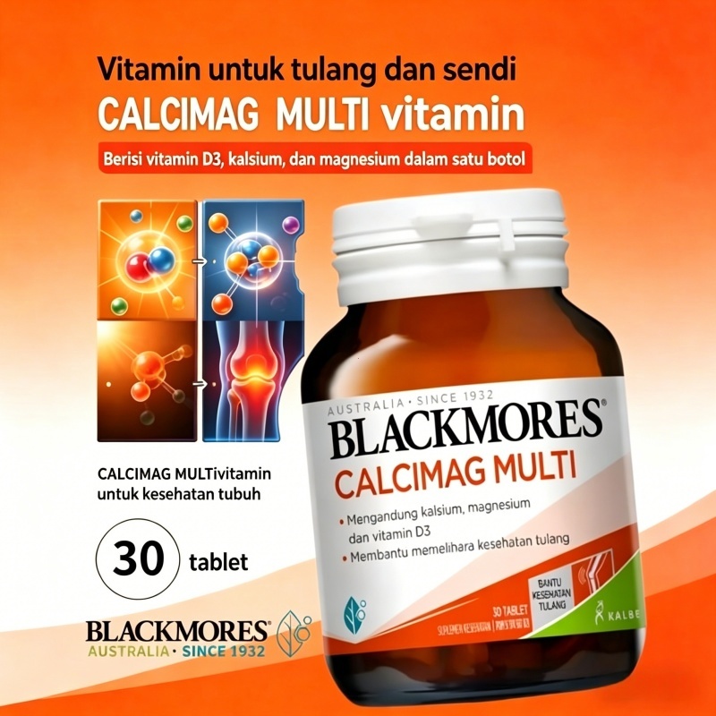 BLACKMORES CALCIMAG MULTIVITAMIN VIT CALCIUM KALSIUMMAGNESIUM D3 K1 TULANGOSTEOPOROSIS 30 TABLET